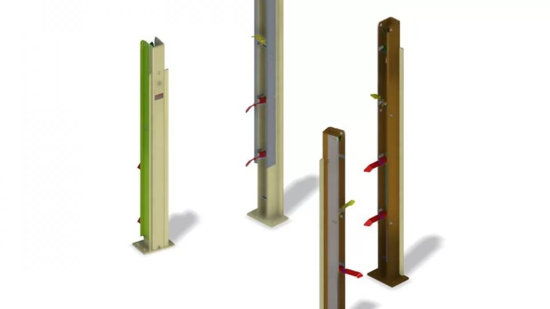 Contenitori metallici con colonne