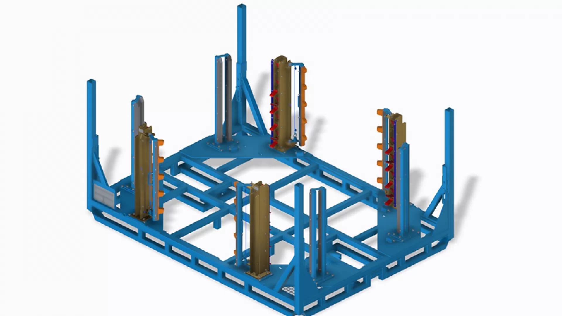 Contenitori metallici con colonne