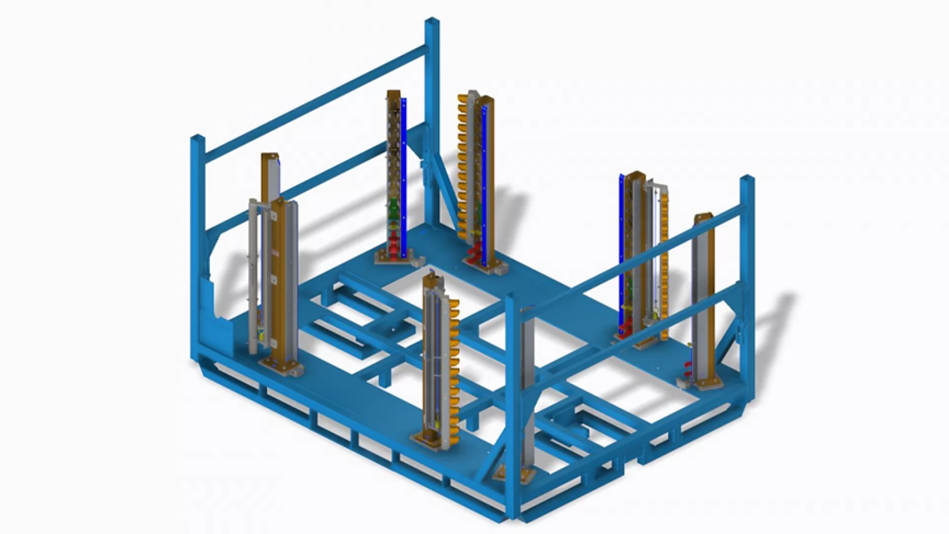Contenitori metallici con colonne