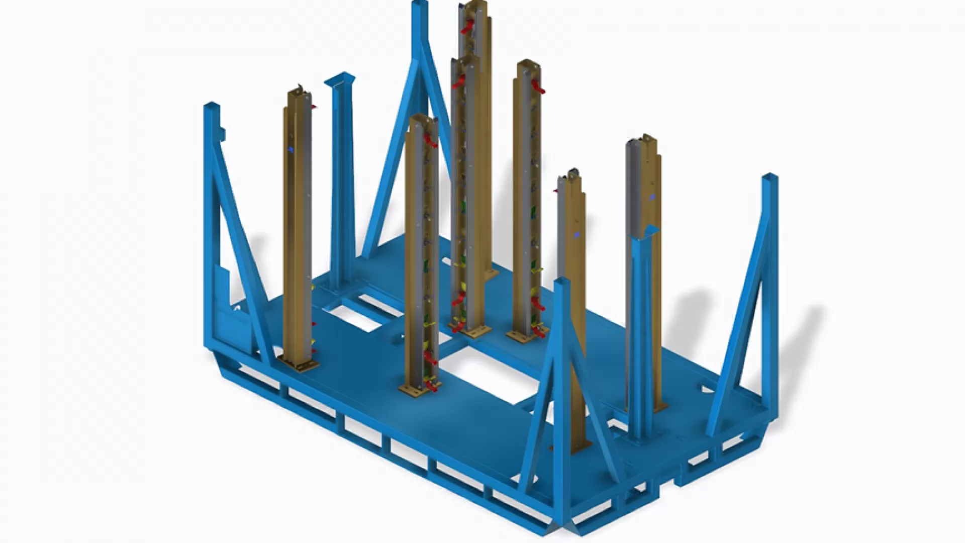 Contenitori metallici con colonne