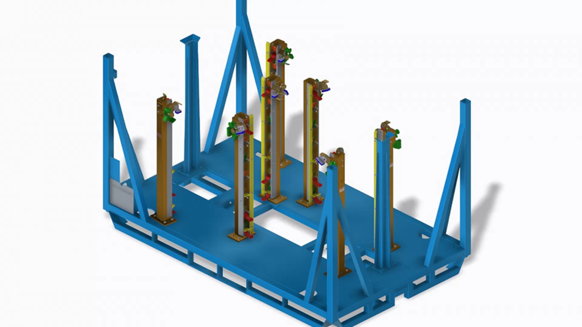 Contenitori metallici con colonne