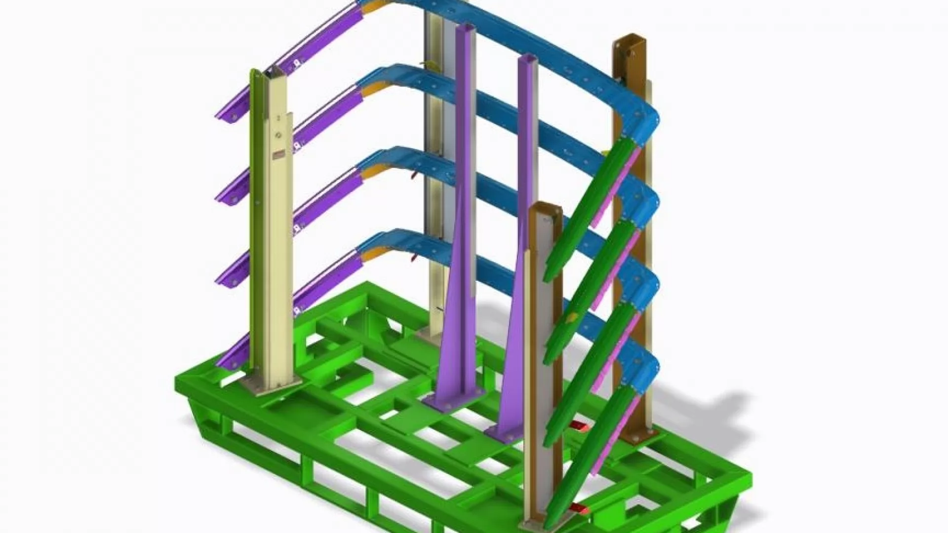 Contenitori metallici con colonne