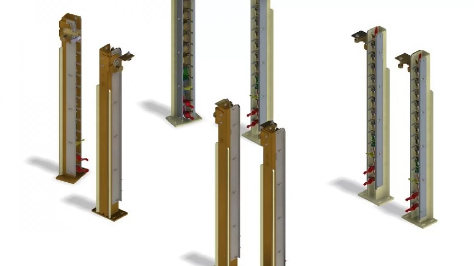 Contenitori metallici con colonne