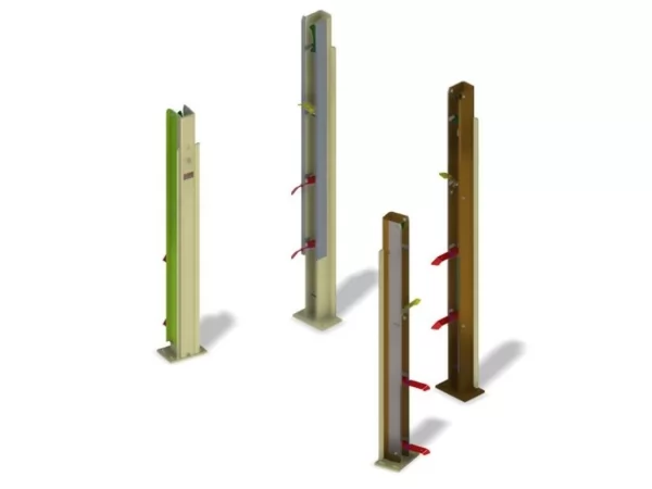 Automatic movement stacker pillars