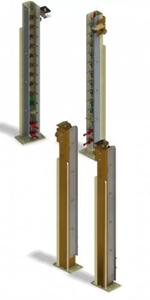 Automatic movement stacker pillars