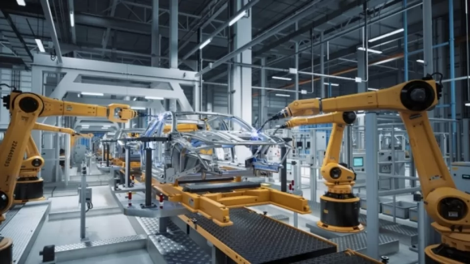 Robotica e contenitori metallici nell'industria automotive